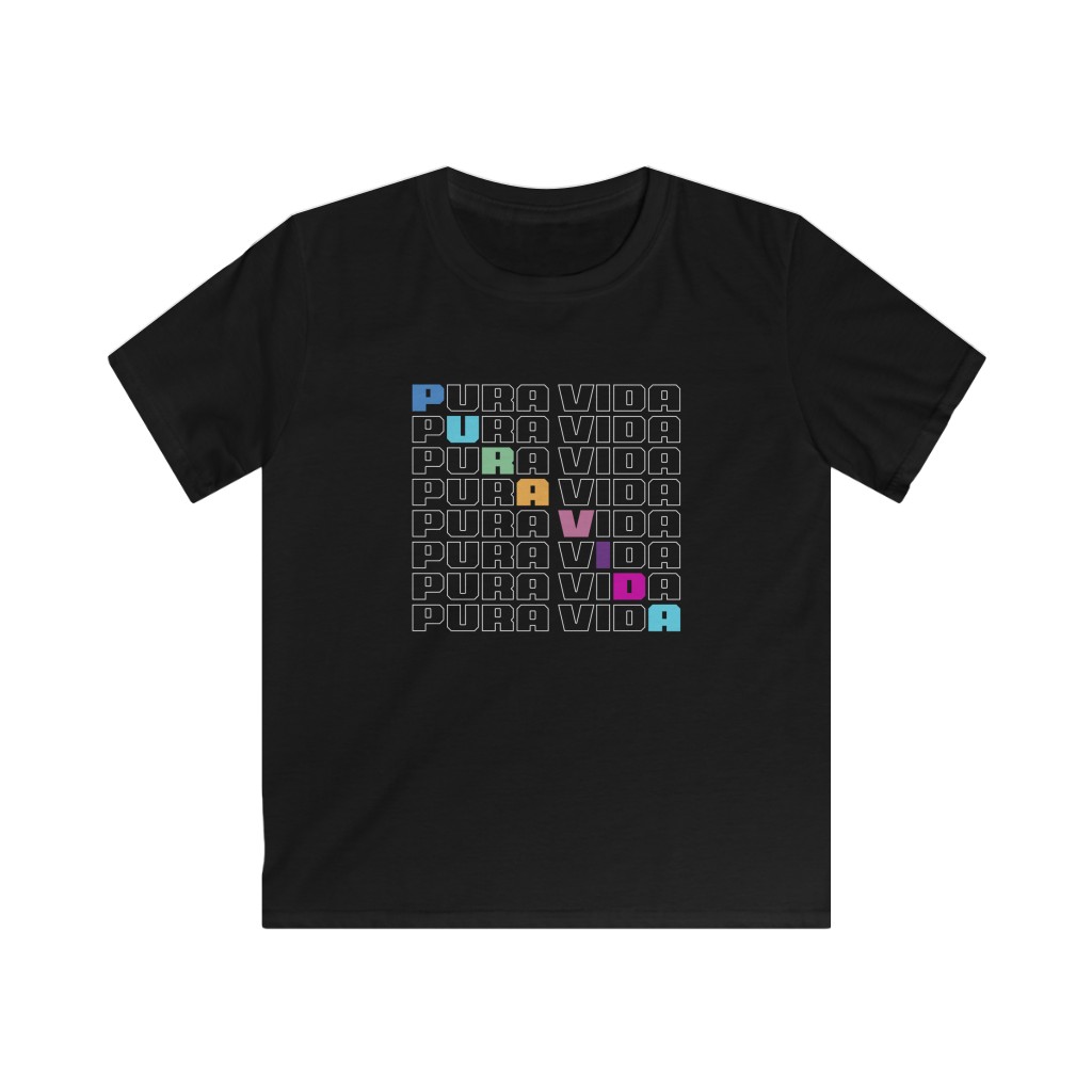 Pura Vida Diagonal Kids Softstyle Tee