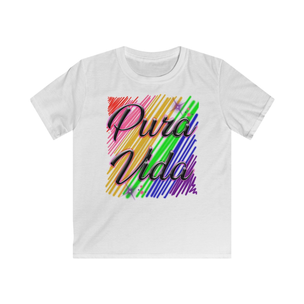 Pura Vida Graffiti Kids Softstyle Tee