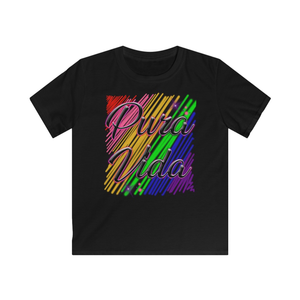 Pura Vida Graffiti Kids Softstyle Tee - Image 2