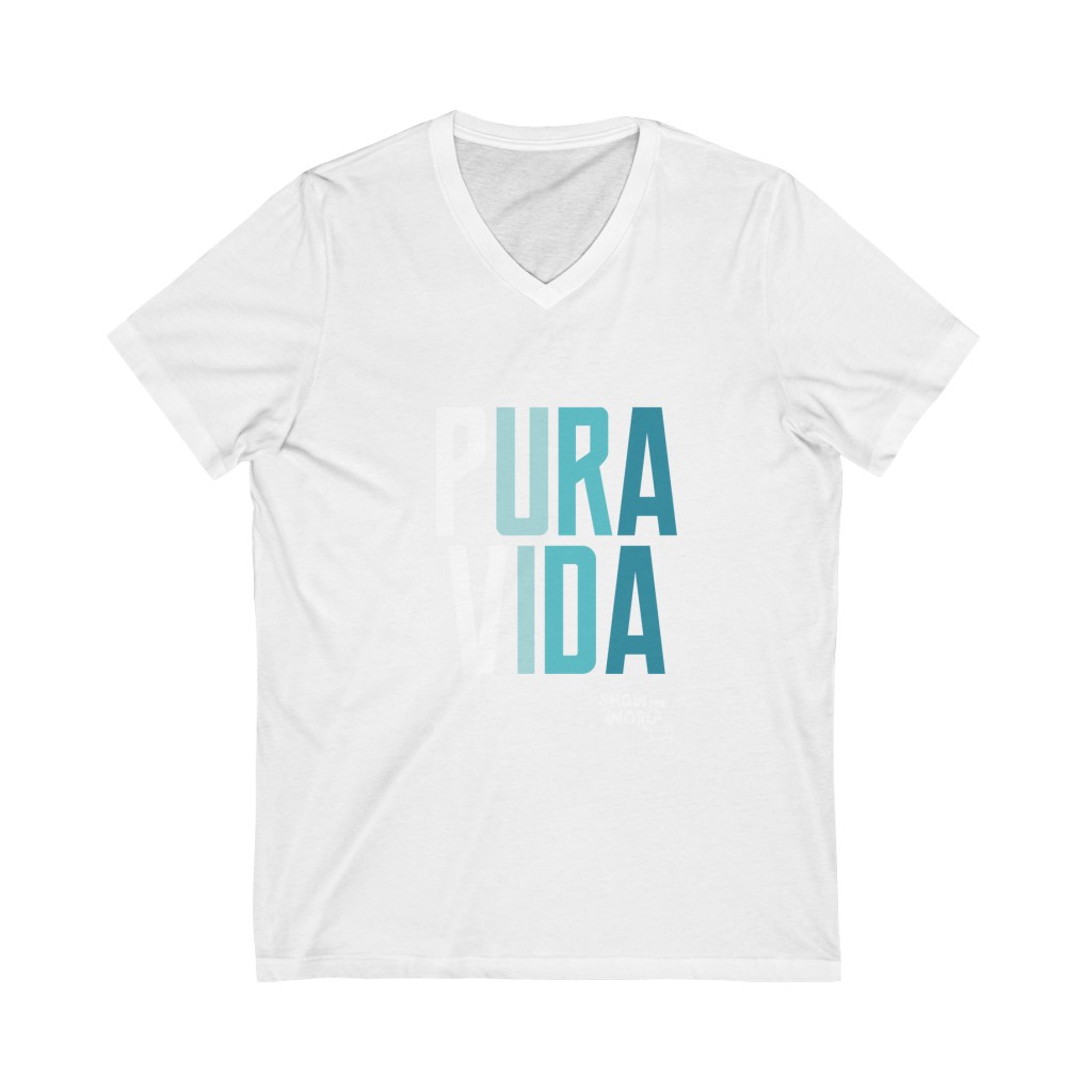 Unisex Jersey Short Sleeve V-Neck Tee - Image 2