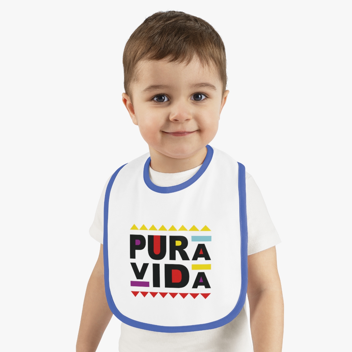 Baby Contrast Trim Jersey Bib - Image 8