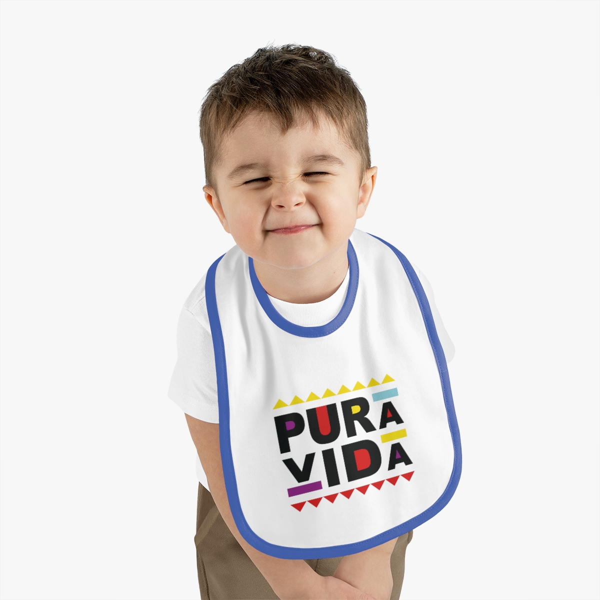 Baby Contrast Trim Jersey Bib - Image 9