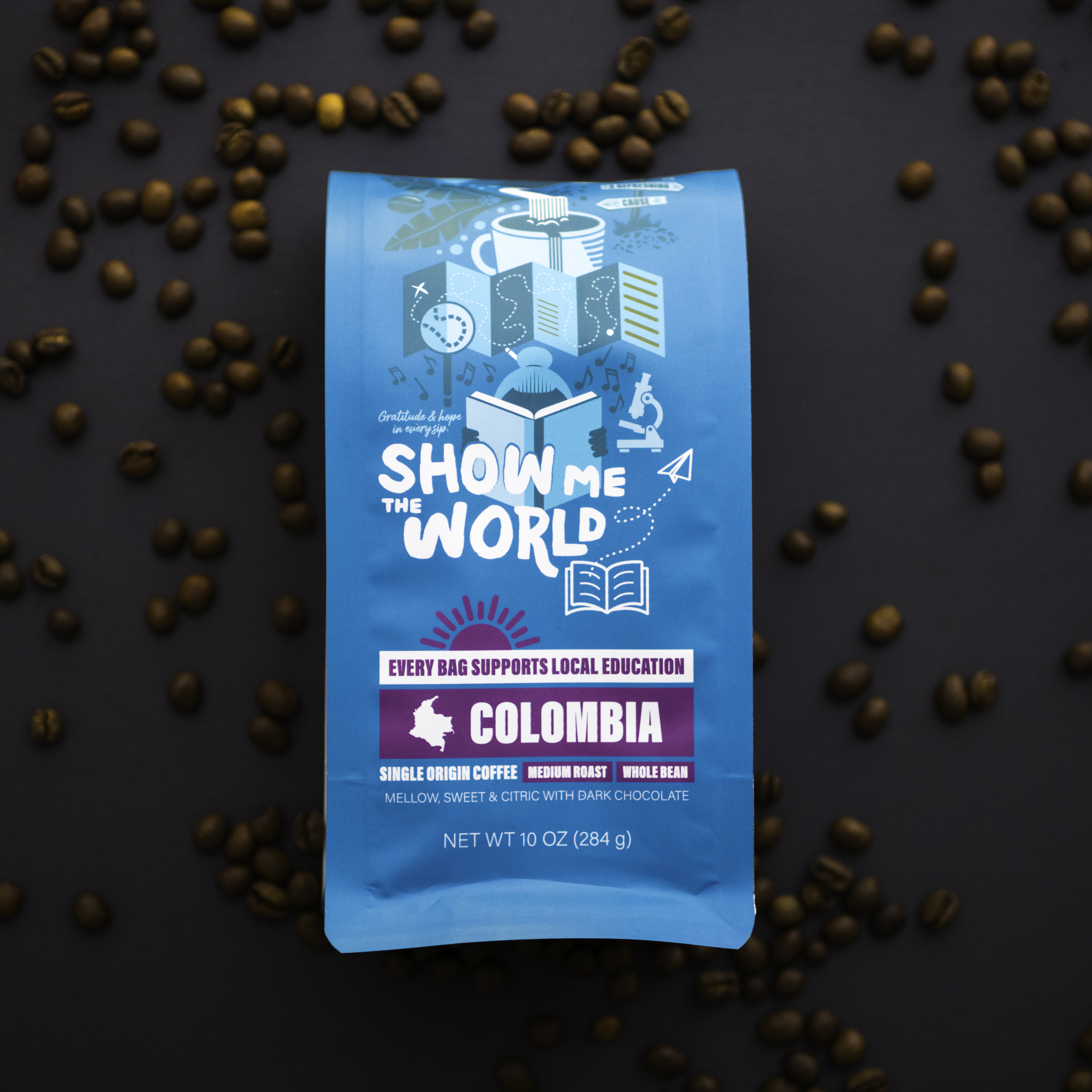 Lavender Latte Candle & Colombia Coffee Gift Box - Image 5