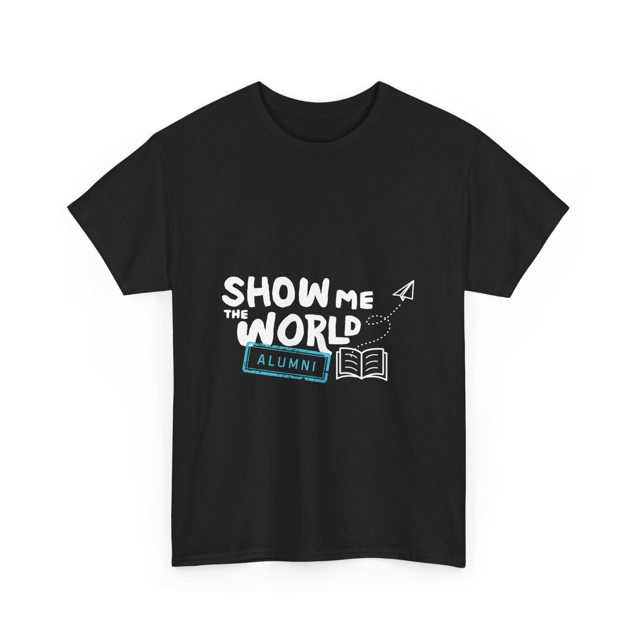 Unisex Heavy Cotton Tee - Show Me the World Alumni Travel T-Shirt - Image 3