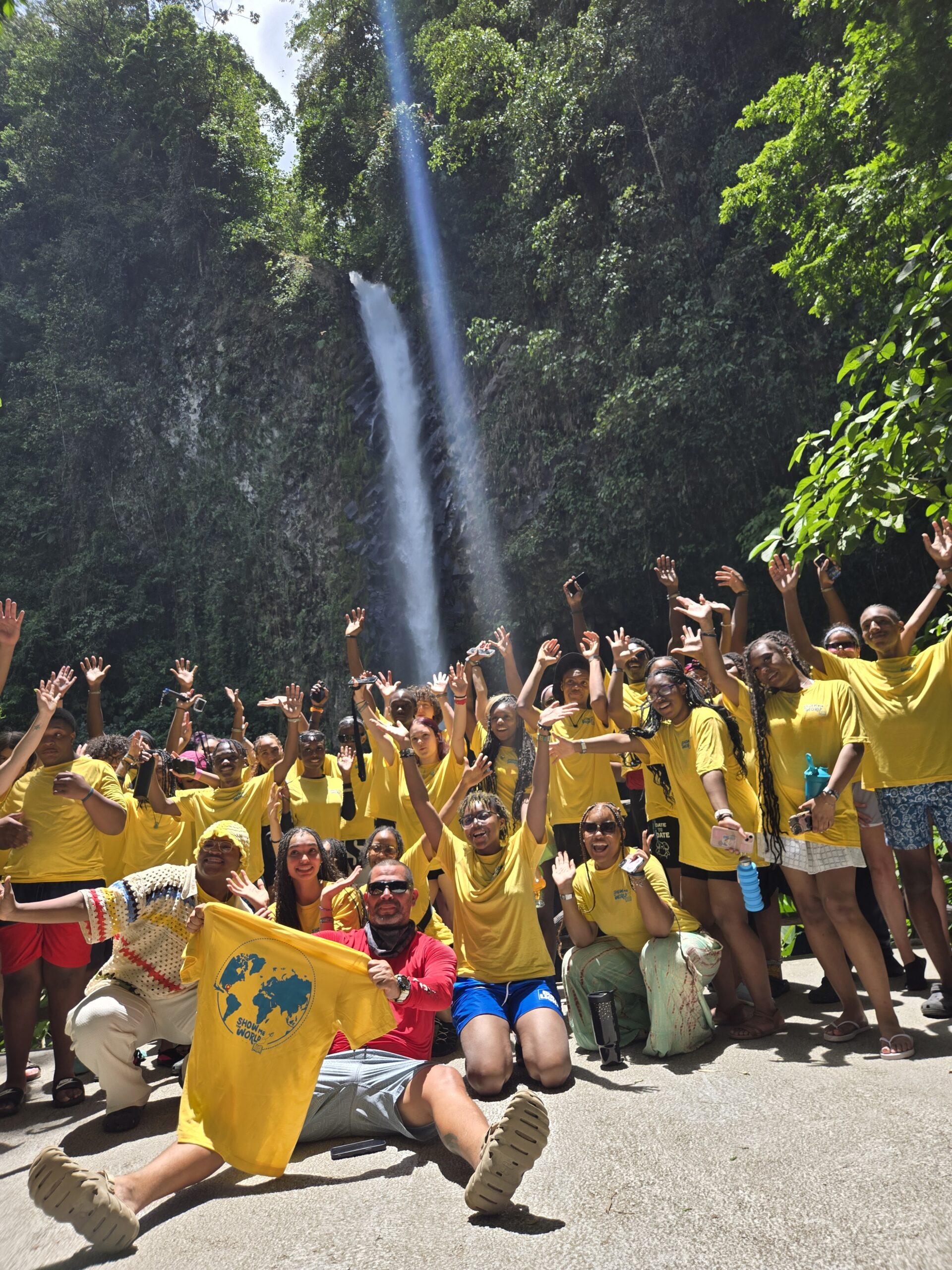 Show Me The World Project Students La Fortuna Waterfall Costa Rica