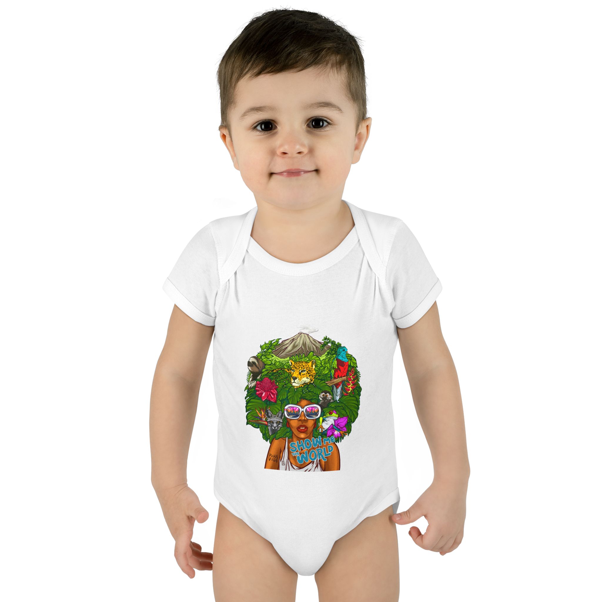Eco-Friendly Infant Bodysuit - "Save the World" Design - Image 3